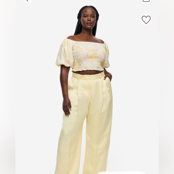 H&M Smocked Off-the-shoulder Top - Picture 3 of 6